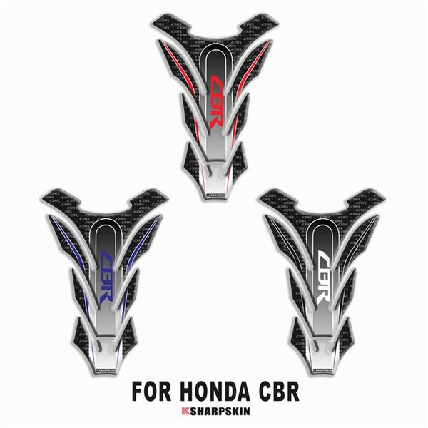 Motocicleta espinha de peixe adesivos corpo 3D modificado tanque de combustível pad cor decalques de cristal para HONDA CBR2600