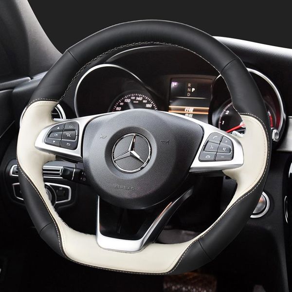 FAI DA TE per Mercedes Benz coprivolante in pelle cucito a mano classe S c260l e300l A200 glc260l Glab sport264D