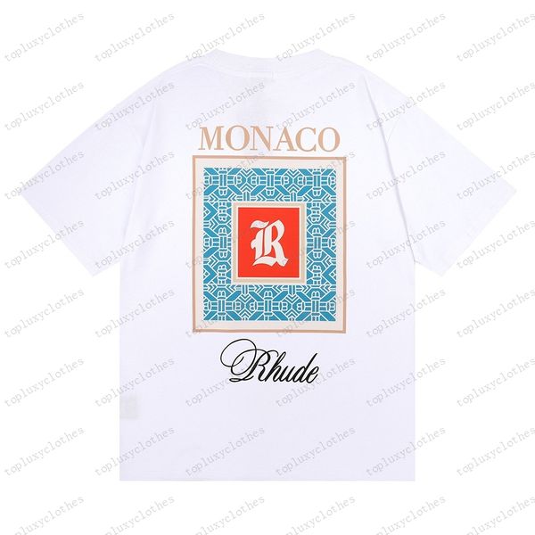 Designer-Modekleidung, T-Shirts, Hip-Hop-T-Shirts, 23SS Rhude Parakeet Long Tailed Parrot Print, High Street Casual, vielseitiges Kurzarm-T-Shirt für Männer und Frauen, Streetwear