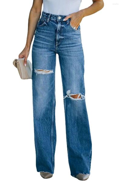 Jeans da donna Fashion Denim Woman Pant Zipper Spring Summer Slouchy Pantaloni da donna in stile europeo