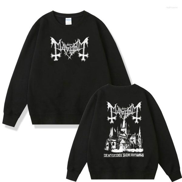 Moletons masculinos The Mayhem Deathcrush Euronymous Dead Varg Graphic Sportswear Moda Masculina Moda Moletom Hip Hop Pulôver Plus Size