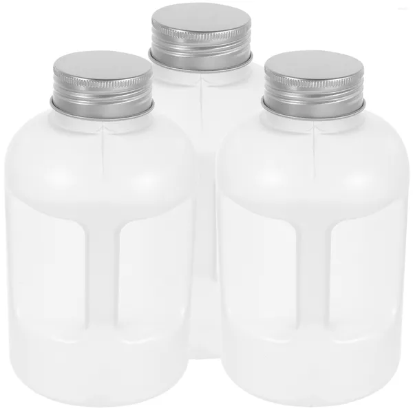 Bottiglie d'acqua 3 pezzi 750 ml brocche vuote da galloni con tappi riutilizzabili per contenitore frigorifero