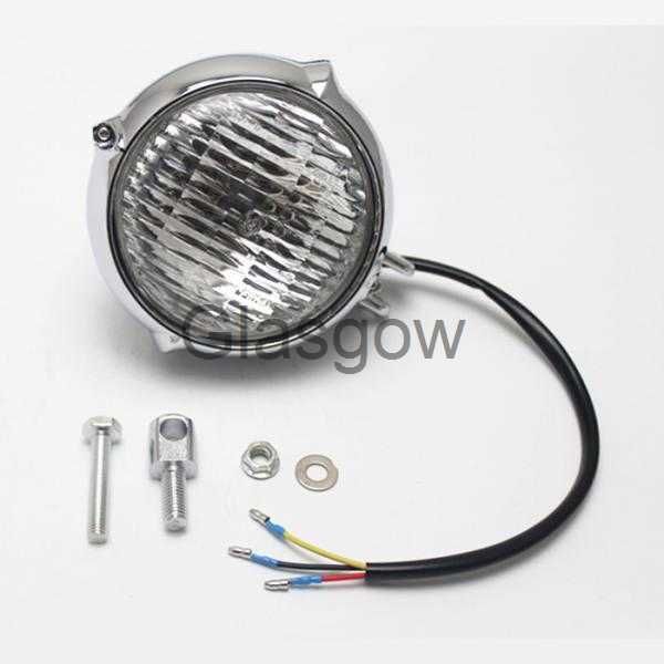 Illuminazione per moto Motocicletta Faro da 4 pollici Gruppo lampada luce ambra per Harley Cruiser Chopper x0728