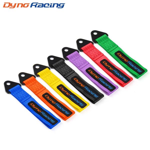 Dynoracing Tow Strap Nylon de Alta Resistência Cordas de Reboque Carro de Corrida Universal Tow Eye Strap Barras de Reboque Pára-choques Trailer2326