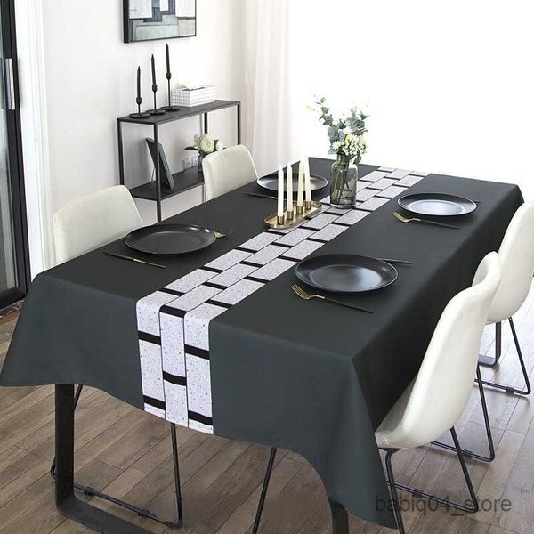 Tavolo case casa moderna tovaglia minimalista soggiorno cucina decorazione tavolino rettangolare tavolino anti-fouling tovaglia r230823