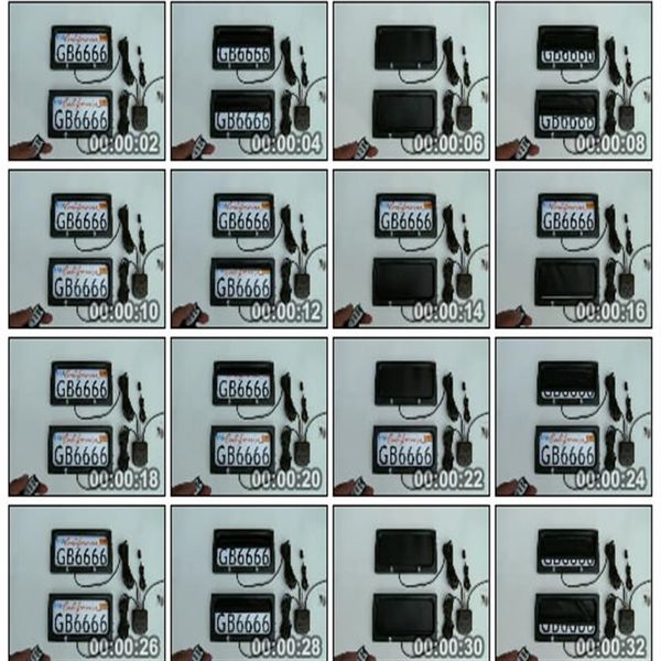 Schwarzer Kfz-Kennzeichenrahmen aus Kunststoff, Plattenrahmen vorne und hinten, Nummernschildrahmen, Stealth-Fernbedienung, Auto-Sichtschutzabdeckung, Fahrzeug, 2-teiliges Set260s