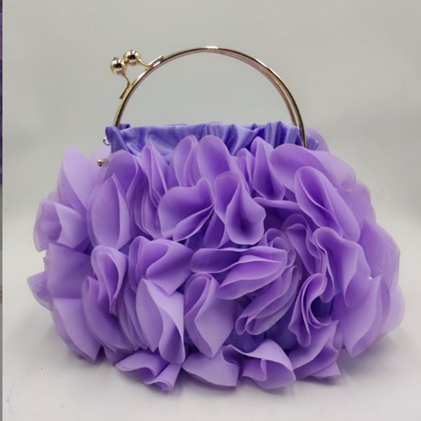 Borse da sera XIYUAN Pochette da sera viola / rosso / nero Borse e borsette da sposa floreali in raso di lusso Borsa a tracolla da donna firmata da donna 230727