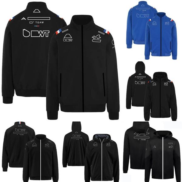 F1 2022-2023 Team Hoodie Jacket Formula 1 Driver Racing Sweatshirt Windbreaker Outono e Inverno Masculino Quente À Prova de Vento Zíper 285w