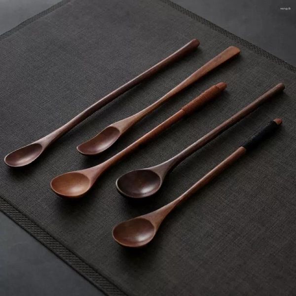 Geschirr-Sets, japanischer Vintage-Stil, langer Griff, Rühren, Kaffeelöffel, Milchpulver, Bar, Lotusherstellung, Honig, verlängerte Wicklung