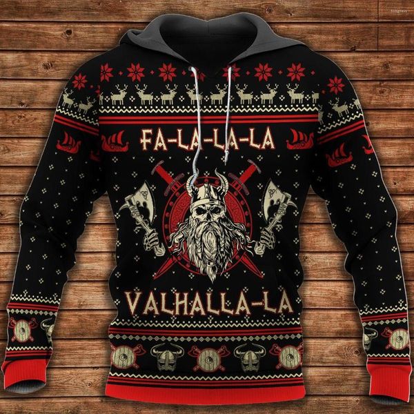 Moletons masculinos Viking Tattoo impresso em 3D com zíper com capuz feminino para homens Halloween pulôver camisolas de Natal fantasia de cosplay