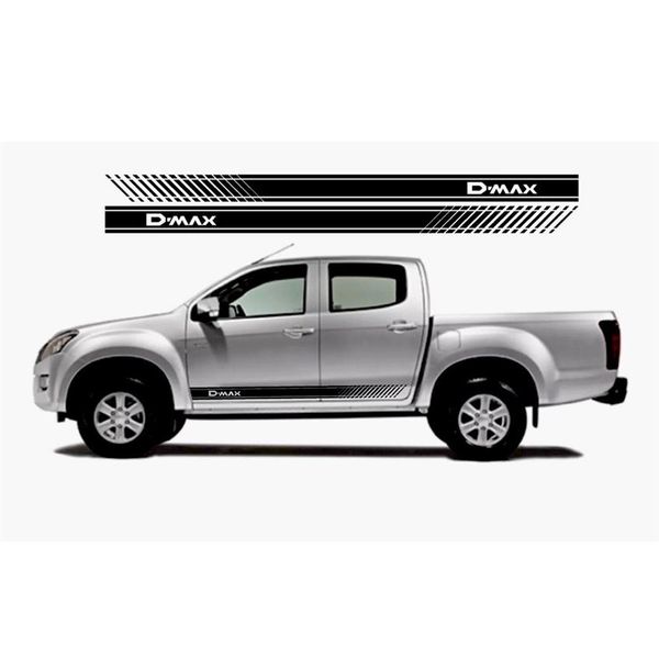 2PCS Gradient Side Stripe Graphic Vinyl Sticker für isuzu dmax beast PICKUP240x