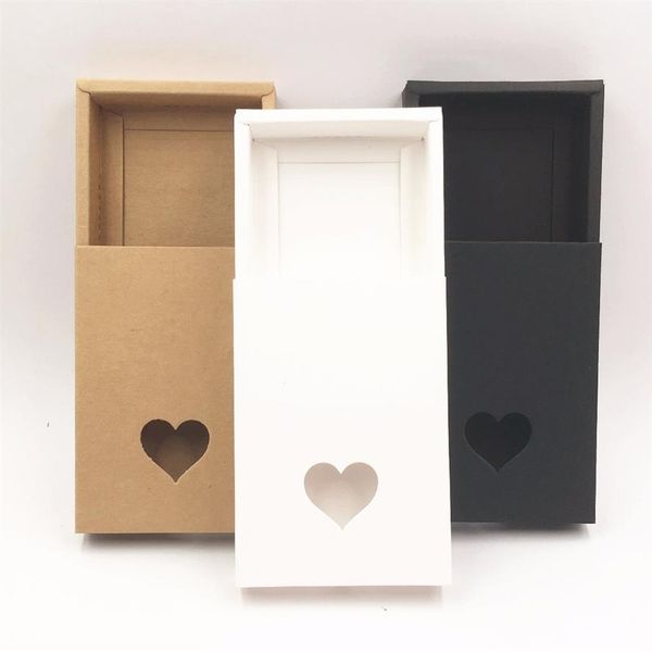 Braunes Kraftpapier, handgefertigte Schubladen-Geschenkboxen, DIY-Verpackungsbox, Verpackungshülle für Süßigkeiten, Kuchen, Schmuck, Geschenkschokolade, 50 Stück, Lot293S