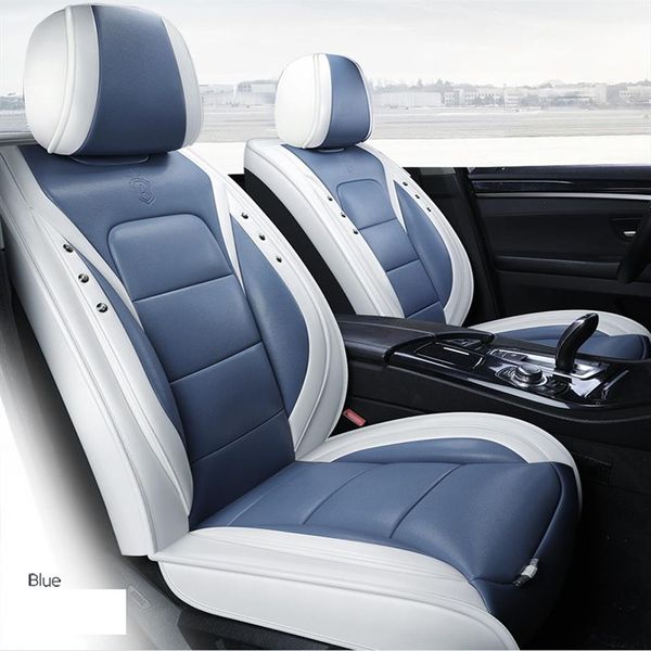 Conjunto completo de capas de assento de carro para acessórios de carro de ajuste universal para capas de assento ajustáveis de couro PU para SUV 5 peças Seat194z