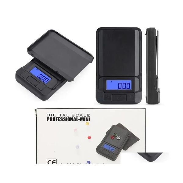 Waagen Hohe Präzision Mini Elektronische Digitale Taschenwaage Küche Nce Gewicht LCD Display 100G 200G 300G 500G/0,01G 500G/0. Otllz