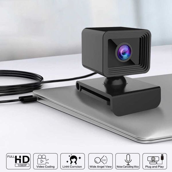 Webcam Webcam Web camera 1080p con microfono per PC Web per computer Pixel Risoluzione 1920x1080 Sensore