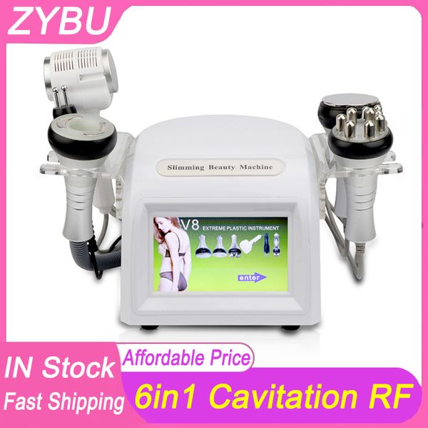 Máquina de cavitação de emagrecimento corporal de resfriamento de perda de gordura RF para uso doméstico Aperto da pele Face Lifting Remoção de rugas Vácuo Radiofrequência 40K Ultrassônico