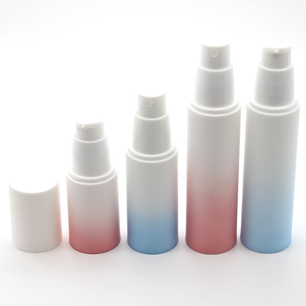 15 ml 30 ml Gradient Airless Flasche Lotion Creme Pumpe Kunststoff Behälter Vakuum Spray 50 ml Kosmetische Flaschen Spender für Kosmetik