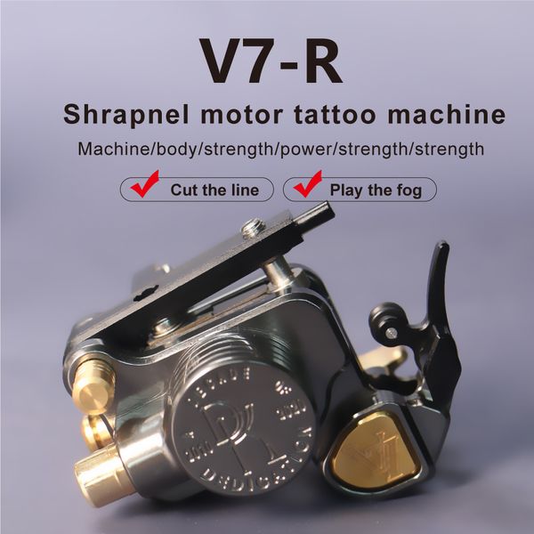 Tattoo Machine Imitation DK Rotary Sidewinder 7 Black Golden Silvery Gun Color Replica Versione di aggiornamento 7R Needle Pressing Whell 230728