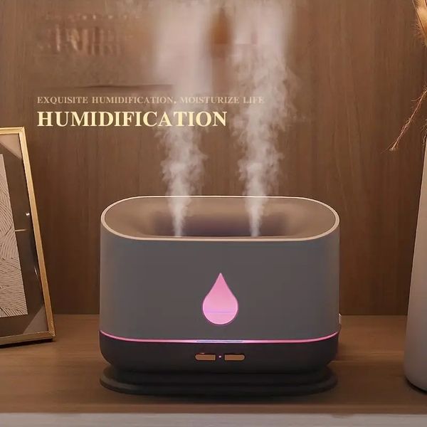 1pc, umidificatore a nebbia fredda (serbatoio dell'acqua da 1,0 ~ 2,5 litri) umidificatori a ultrasuoni silenziosi per camera da letto grande stanza, ugelli a doppio spruzzo per un umidificatore a gocce d'acqua a sette colori