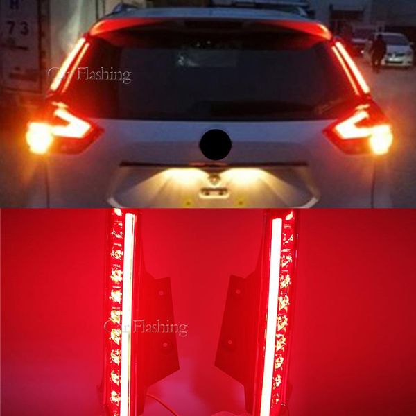 1pair для Nissan Xtrail X -Trail X Trail Rogue 2014 - 2020 Светодиодный DRL задний бампер задний бампер Туманные лампы Тормозные лампы Сигнал LAMP198O