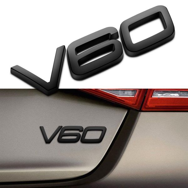 Kofferraumaufkleber, Buchstaben, Wörter, V60-Logo, Emblem, Abzeichen, Aufkleber für Volvo V60 XC90 XC60 V90 S80 S60 S70 S90 T4 T5 T6 T8 Volvo Sticker221g