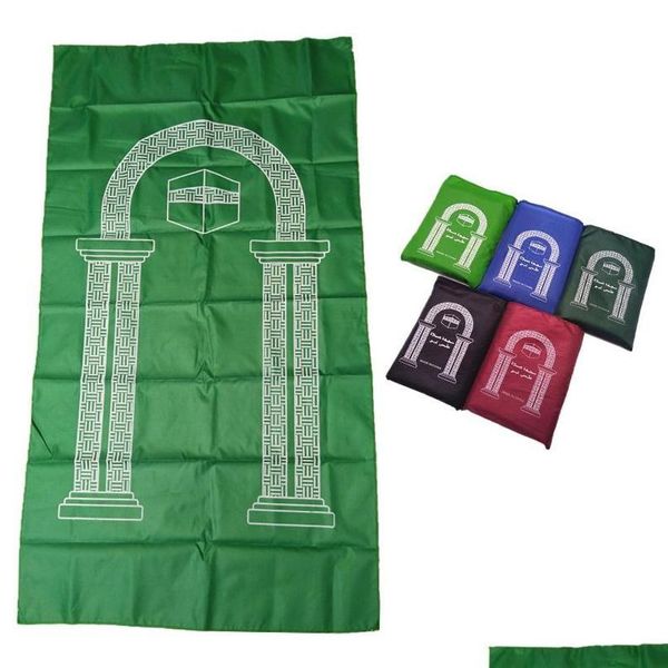 Teppiche Muslim Gebet Geflochtene Matte Tragbare Reisetasche Teppich Rechteckiger wasserdichter Teppich 100x60 cm Drop Lieferung Home Gartentextilien Dhi73