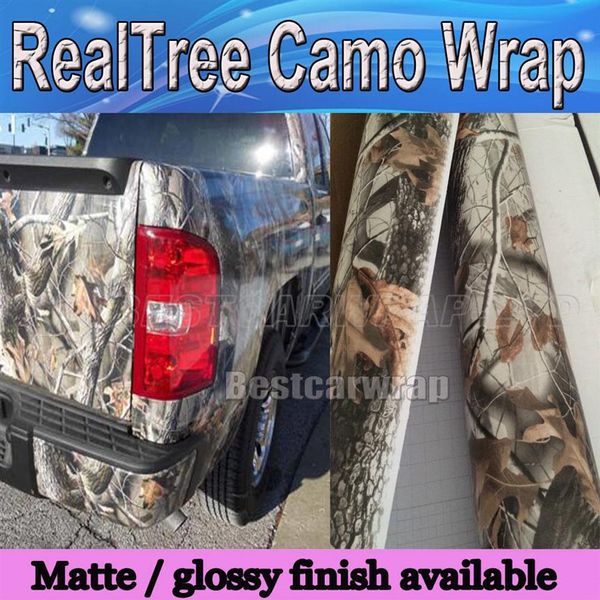 1 52x20m Matte Realtree Camo Vinyl Wrap Per Car Wrap Styling Film foil Con Air Release Mossy oak real Tree Leaf Camouflage Sticke246e