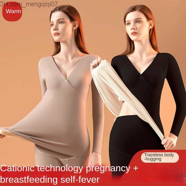 Abiti premaman Intimo caldo in velluto da donna incinta autunno e inverno pigiama post-abbigliamento di grandi dimensioni vestito lungo John abbigliamento premaman Z230728