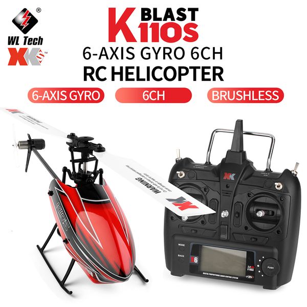 Intelligent Uav RC Wltoys XK K110S 6CH 3D 6G Sistema Telecomando Giocattolo Motore Brushless 2.4G Elicottero BNF RTF Compatibile Con FUTABA S FHSS 230727