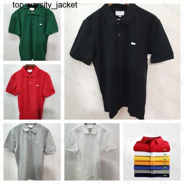 2023 Polos de Designer Masculino Marca Cavalo Pequeno Crocodilo Bordado Marca de Moda Roupas Masculinas Tecido Letra Polo Camiseta Colar Camiseta Polo Casual