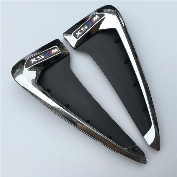 Für BMW X5 F15 ABS Seitenflügel Air Vent Outlet Dekorative Aufkleber Front Fender Side Düse Trim BlackChrome2645286g