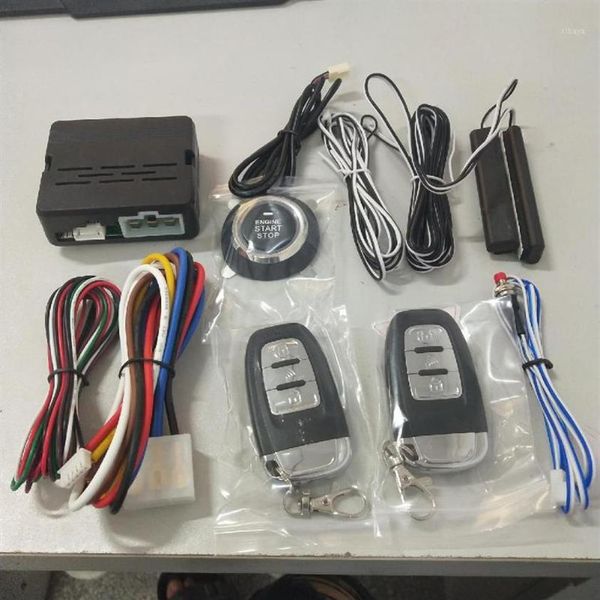 12V universale 8 pezzi allarme auto sistema di sicurezza avvio PKE induzione antifurto pulsante di accesso senza chiave telecomando Kit1277f