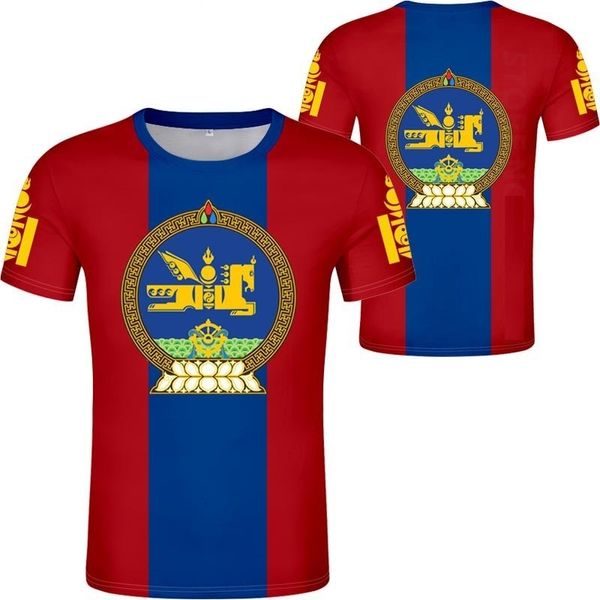 Camisetas Masculinas MONGOLIA T Shirt Name Number Mng T-shirt Country College Text Po Clothes Diy Free Custom Made Nation Flag Mn Mongol Mongolian 230728