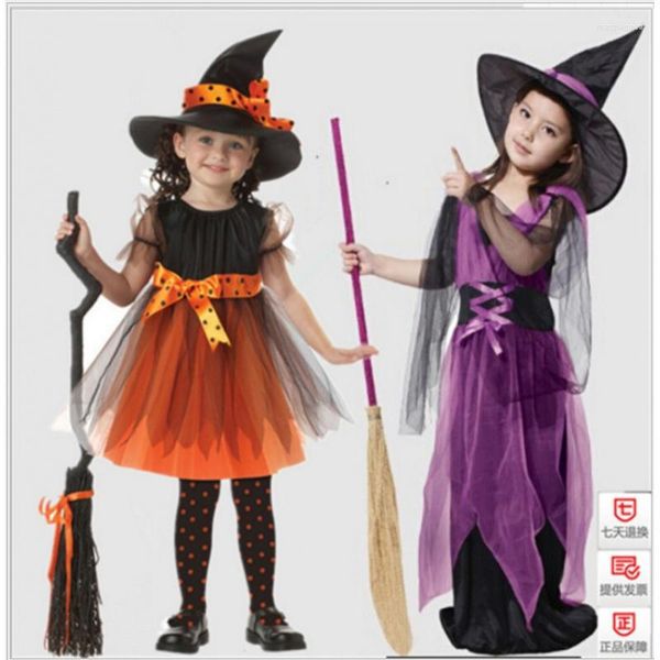 Abbigliamento etnico 20,22 milioni di costumi di Halloween Cosplay per bambini europei e americani Gioco di ruolo di streghe anime