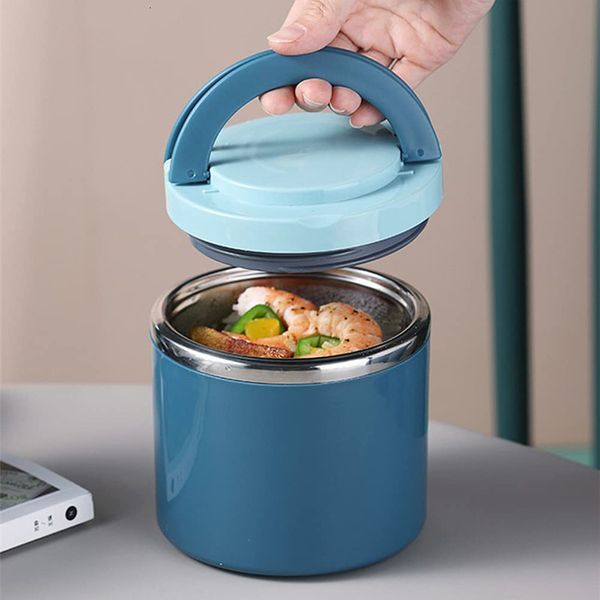 Thermoskannen – tauchverzinkter Lunchbehälter, Lunchbox für kaltverzinkte Lebensmittel, Lunchbox aus Edelstahl mit Griff 230728