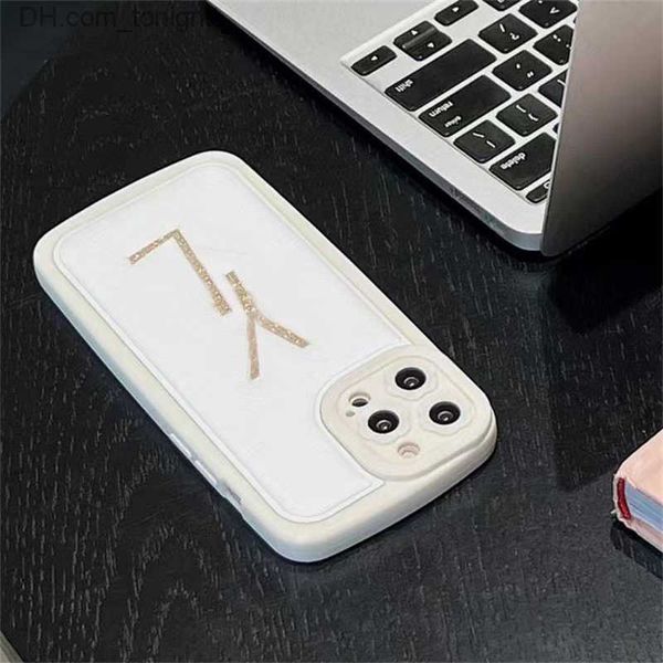 Casos de telefone celular Iphone Phones Case para Iphone 14 Plus 13 Pro Max 12 Shell de telefone móvel resistente à sujeira Couro Genuíno Lettering Back Cover IPH Z230728