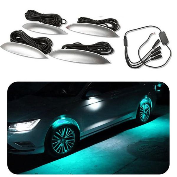 4pcs лот однократный универсальный автомобиль световой автомобиль декоративные лампы колеса для бровей.