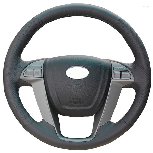 Coberturas de volante de carro envoltório de cobertura automática para BYD S6 2011 2012 2013 2014 2023 costura à mão costura interior accesssories protetor