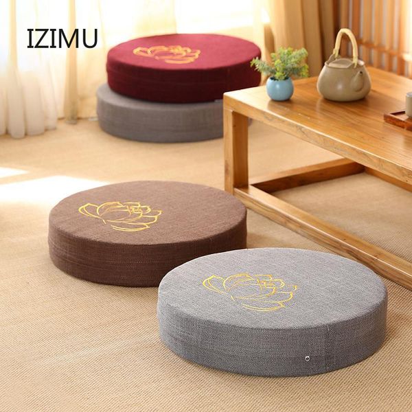 Kissen Dekokissen IZIMU 40X6CM Yoga Meditieren PEP Harte Textur Meditationskissen Rückenlehne Japanische Tatami-Matte abnehmbar und waschbar 230727