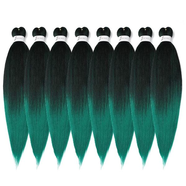 Capelli intrecciati Pre-allungati Capelli intrecciati da 26 pollici Capelli intrecciati sintetici Trecce di torsione facili Capelli all'uncinetto Impostazione acqua calda Professionale Soft Yaki Straight E1