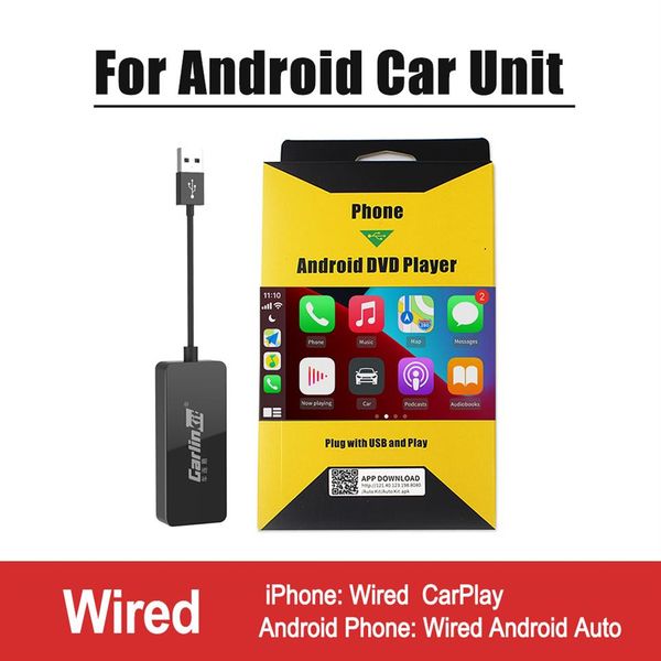 LoadKey Carlinkit Adattatore CarPlay cablato Android Auto Dongle per modificare lo schermo Android Car Ariplay Smart Link IOS14276S