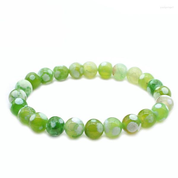 Strand 8mm Chakra Bracciale Green Balance Beads Buddha Preghiera Gioielli in pietra naturale Yoga Braccialetti con perline per le donne