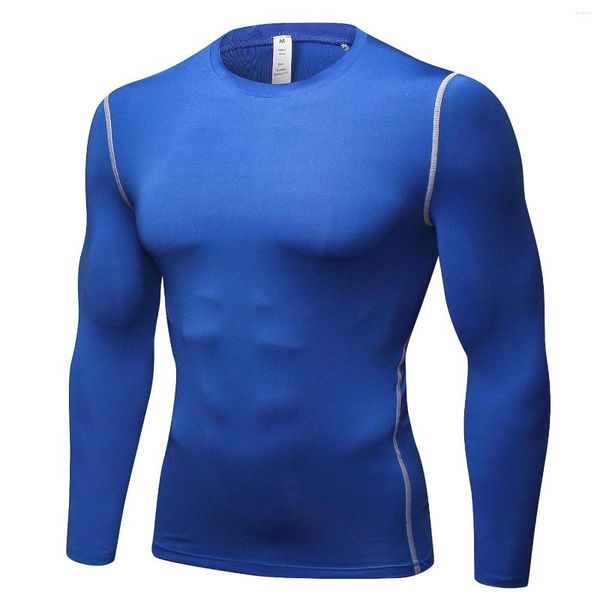 Body Shapers da uomo Camicie da compressione da allenamento T-shirt da corsa lunga da uomo Fitness Maglietta sportiva da allenamento da jogging Palestra Abbigliamento sportivo