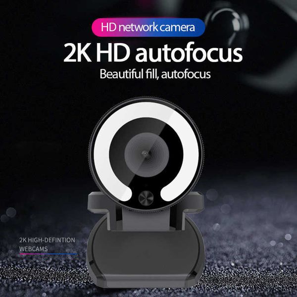 Webcams Computerkamera Netzwerk Weitwinkel Autofokus Externe High-Definition-Bild Autofokus Webcam 1080p 2k