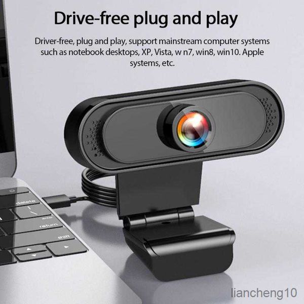 Webcams genuínas completas 1080 p webcam câmera digital com mircophone para pc computador laptop câmera webcam r230728