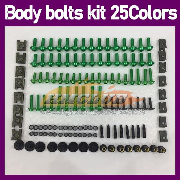 268pcs Motorcycle Maving Bolts Полный набор винтов для Kawasaki Ninja ZX636 ZX6R ZX-636 ZX-6R ZX 6R 6 R CC 07 08 2007 2008 Полный MO332E