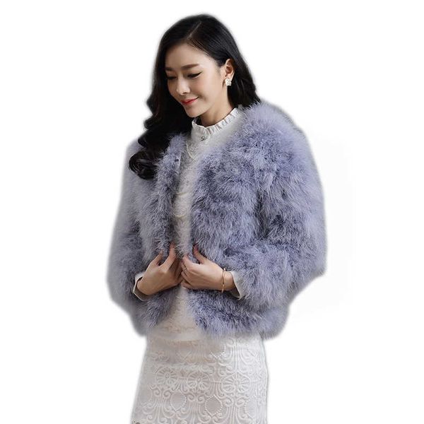 Pele feminina pele sintética 13 cores moda sexy lã de avestruz pele de peru 2021 casaco de lã penas jaqueta curta angelababy frete grátis HKD230727