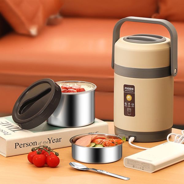 Thermos 1.6 / 2L riscaldamento elettrico bento office school riscaldatore per alimenti contenitore pentola isolata in acciaio inossidabile per bambini e adulti lunch box 230728