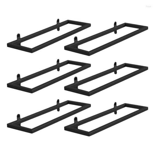 Küche Lagerung Wand Halterung Wein Rack Organizer 6Pcs Metall Behänge Display Halter Rot Für Home Glas Regal Schwimmend