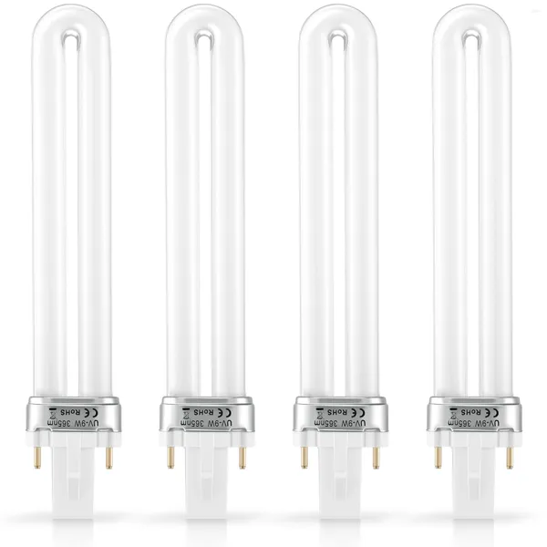 Tırnak kurutucular lambası UV ampul tüp kurutucu 9w yedek LED ampuller jel tırnaklar u şekilli 365nm cila kürleme floresan reçine watool